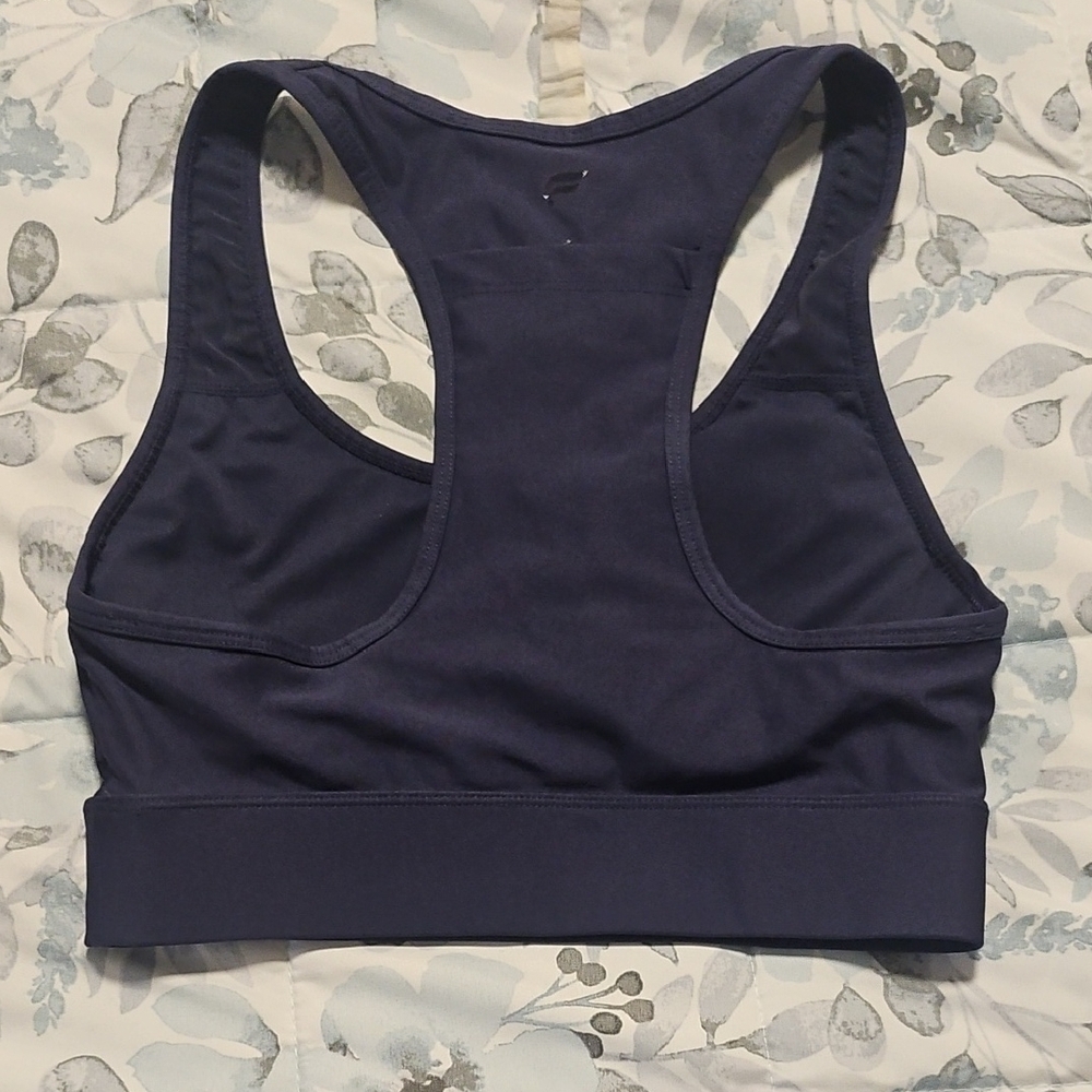 Fabletics Navy Racerback Sports Bra - Picture 2 of 4